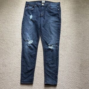 Hudson Jeans Dark Blue Distressed Skinny Jeans